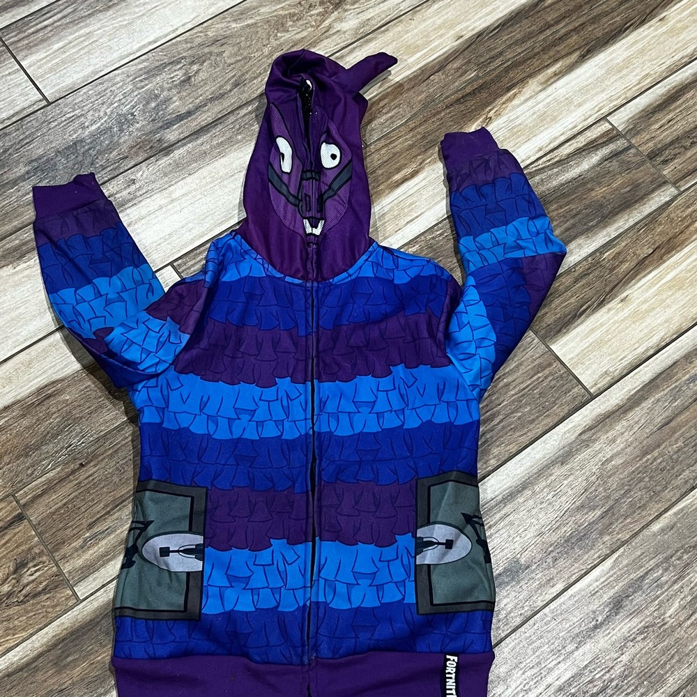 Fortnite kids blue llama hoodie